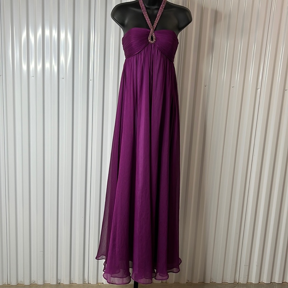 Aidan by Aidan Mattox Halter Gown. Preloved
